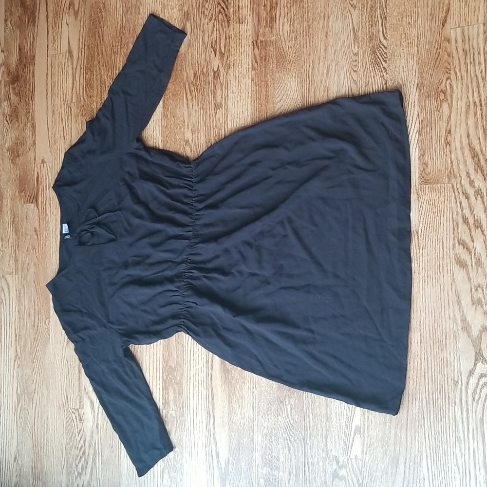 (14) H&M Divided Lightweight Dress Elastic Waistline Cutout Tunic Bohemian Goth